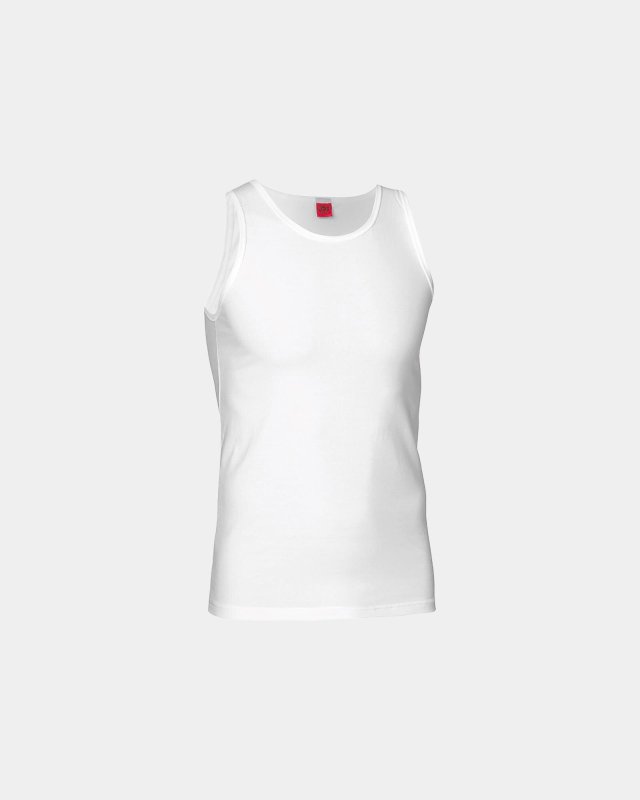 "Black or white" tanktop (singlet) | Bomuld | Hvid