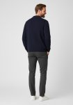 Strik cardigan 'dean' | Uld | Navy -Resteröds