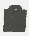 Badekåbe, 100% velour bomuld, sort