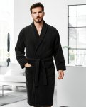 Badekåbe, 100% velour bomuld, sort