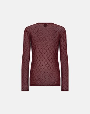 Bluse 'Mesh' | Polyamid | Bordeaux -Hype the Detail