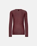 Bluse 'Mesh' | Polyamid | Bordeaux -Hype the Detail
