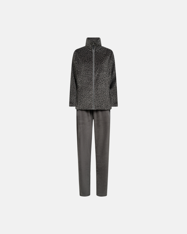 Pyjamas sæt i velour | Bomuld | Grå