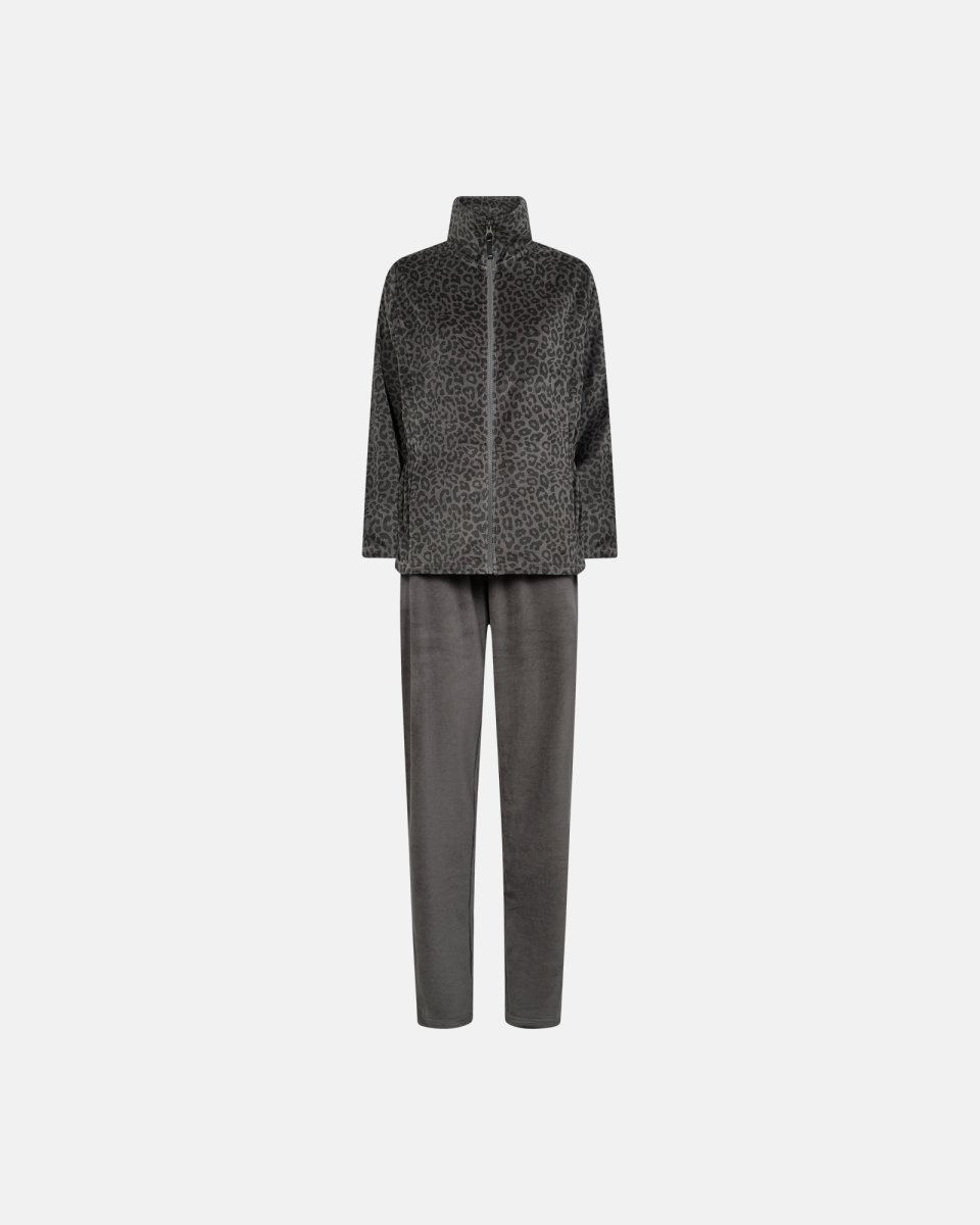 Decoy Pyjamas sæt i velour | Bomuld | Grå - S