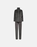 Pyjamas sæt i velour, Bomuld, Grå