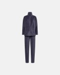 Pyjamas sæt i velour, Bomuld, Blå