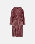 Badekåbe m. hætte, 100% polyester, Rosa