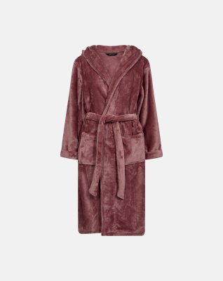 Badekåbe m. hætte | 100% polyester | Rosa -Decoy