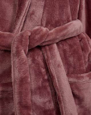 Badekåbe m. hætte | 100% polyester | Rosa -Decoy