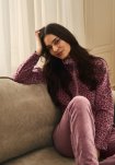 Pyjamas sæt i velour, Bomuld, Rosa