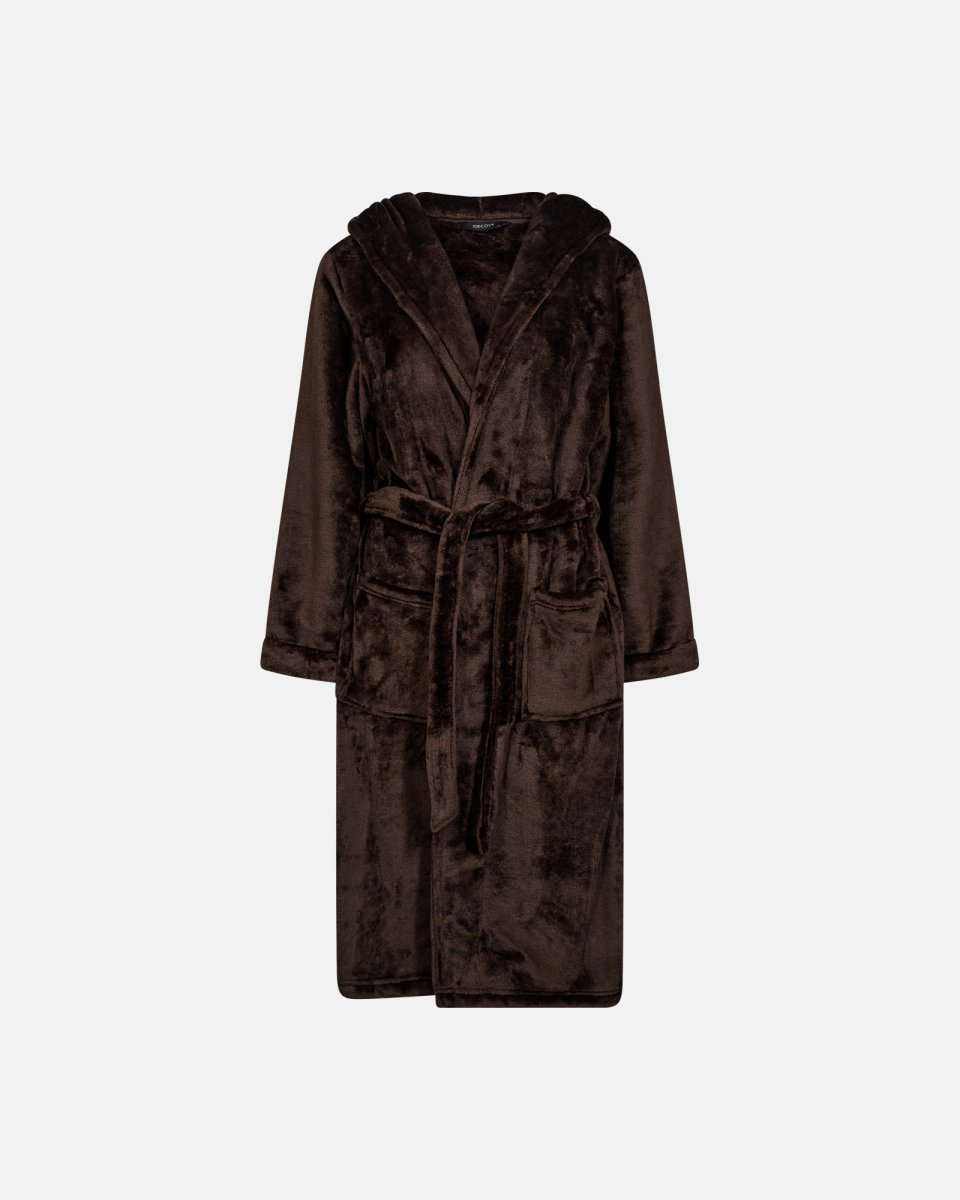 Decoy Badekåbe m. hætte | 100% polyester | Brun - M