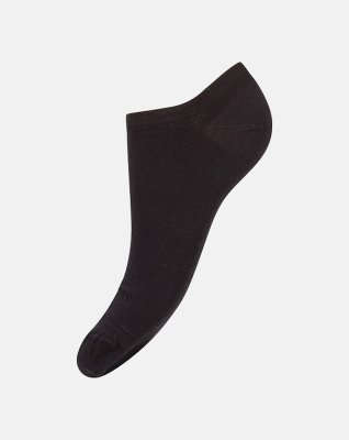 Footie finstrikket | Bomuld | Sort -Decoy