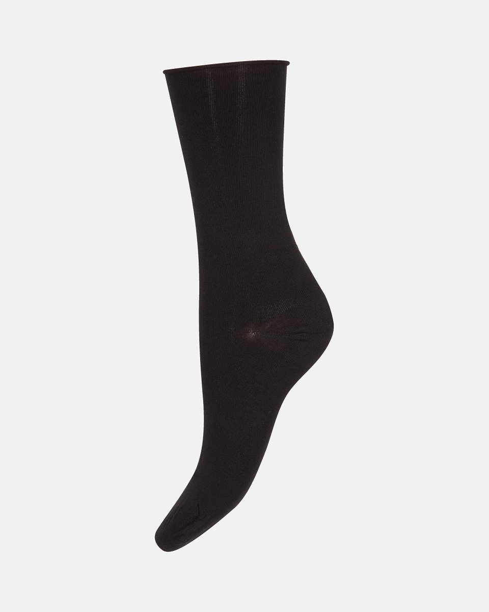 Decoy Ankelstrømper 'Fine knit' | Bomuld | Sort - 37-41