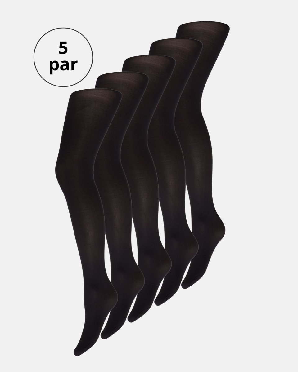Decoy 5-pak strømpebukser | 40 denier | sort - XL