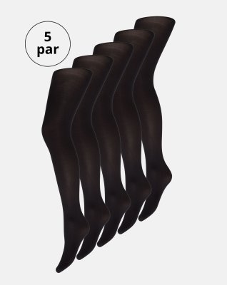 5-pak strømpebukser | 40 denier | sort -Decoy