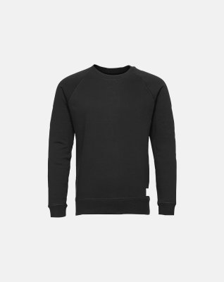 Sweatshirt | 100% bomuld | sort -Resteröds