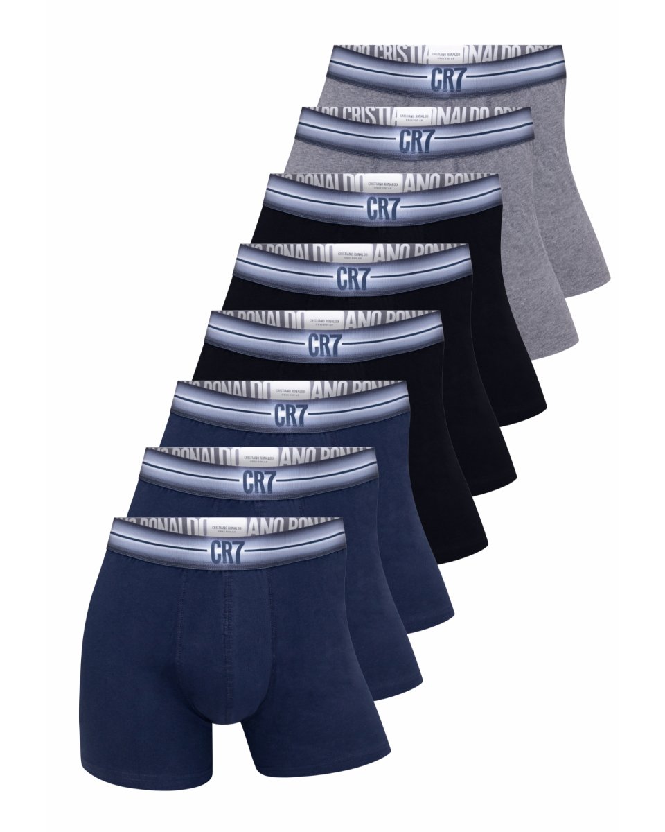 CR7 Tights 'basic' 8-pak | Bomuld | Sort/grå/blå - M