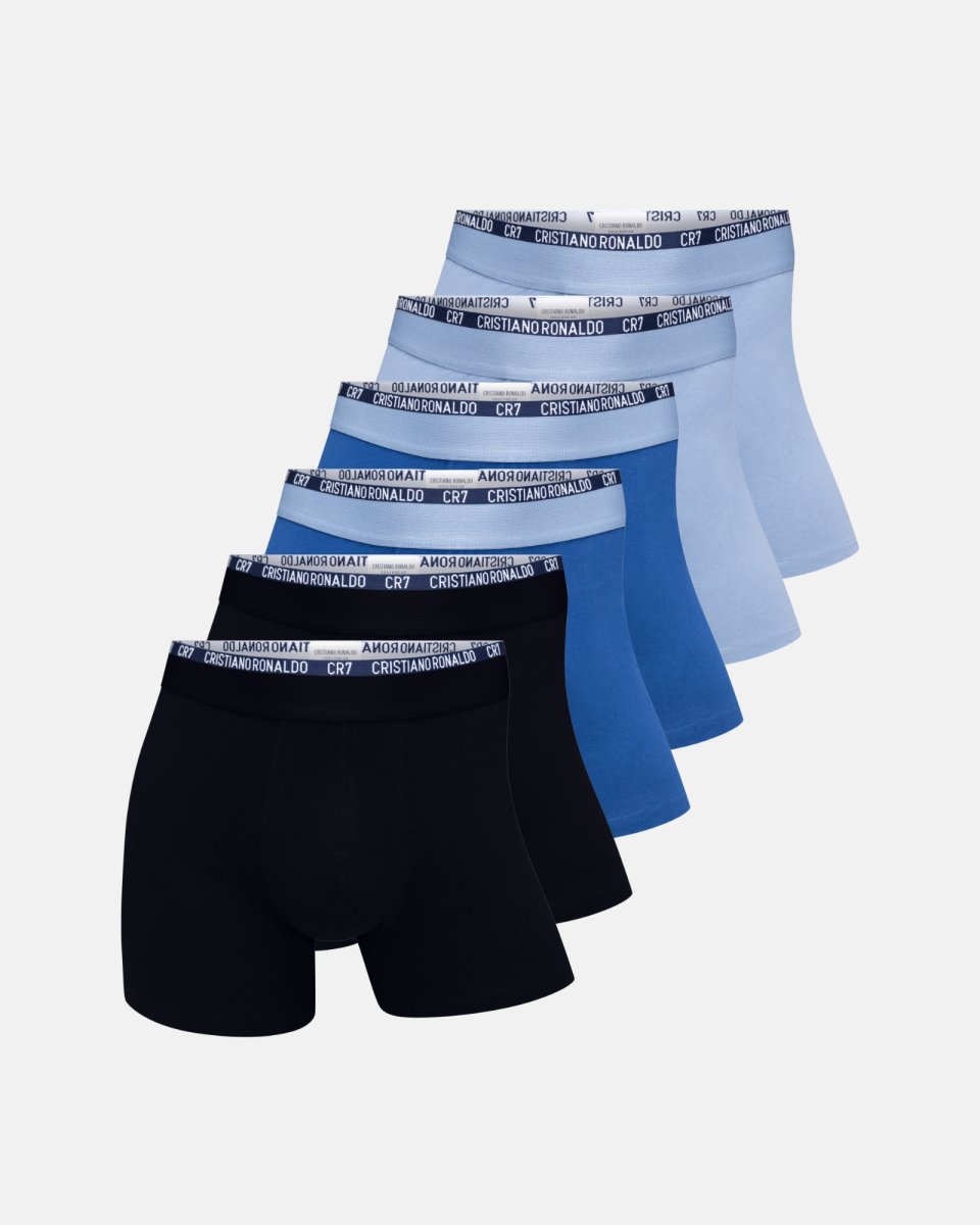 CR7 Tights 'basic' 6-pak | Bomuld | Sort/blå - M