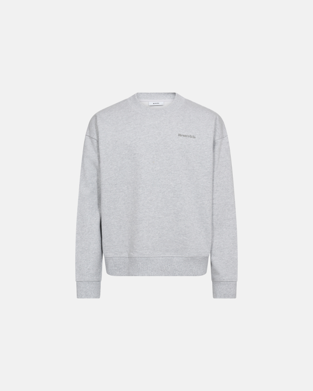 Sweatshirt m. crew neck ´drake´ | 100% bomuld | Lys grå melange