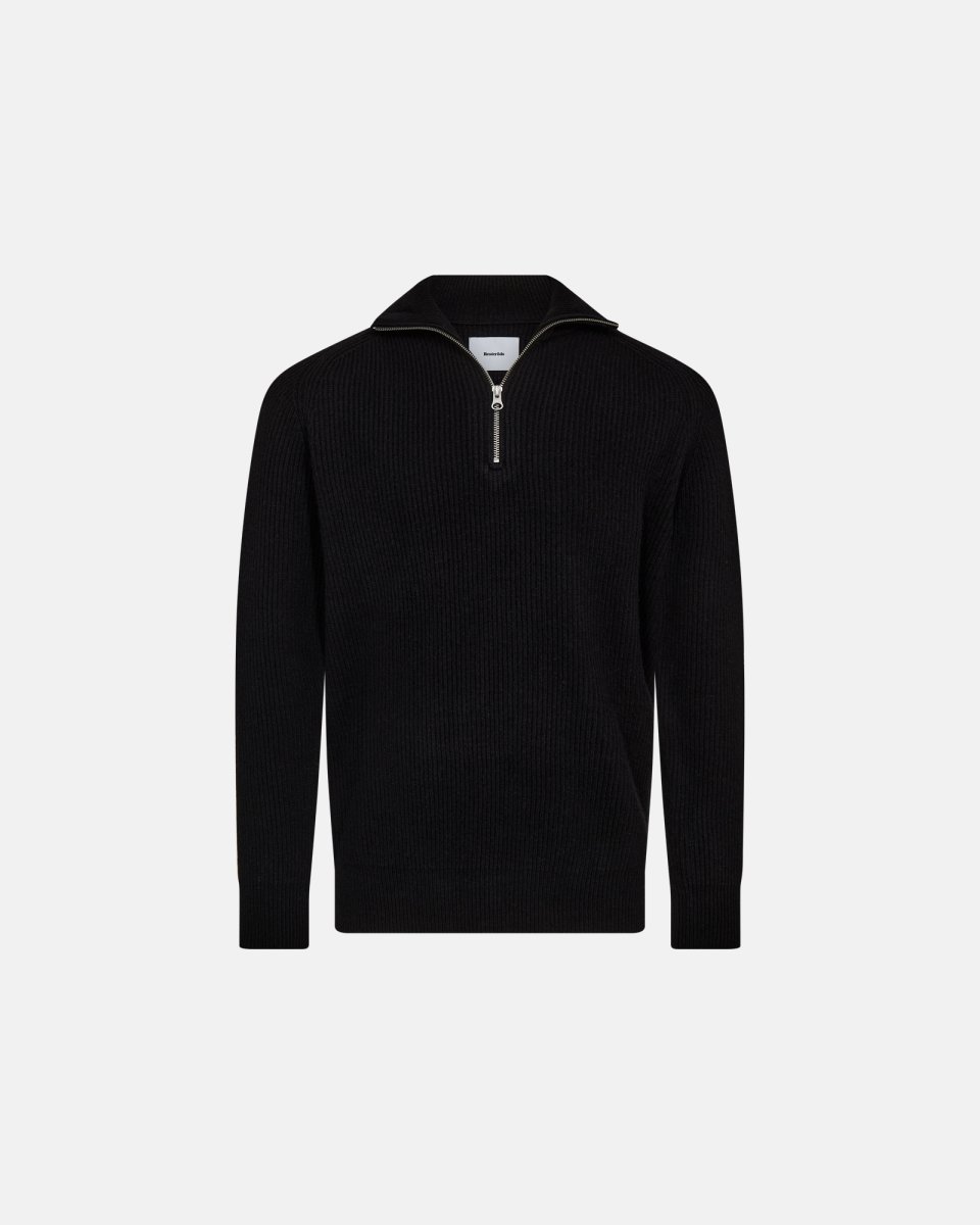 Resteröds Liam zip pullover | Uld | Sort - S