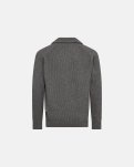 Liam zip pullover, Uld, Grå
