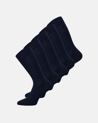 5-pak Strømper, Bambusviskose, Navy