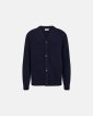 Strik cardigan 'kyle' | Uld | Navy - Resteröds