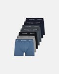 Kalle tights long leg, 7-pak, Økologisk bomuld, Sort/grå/blå