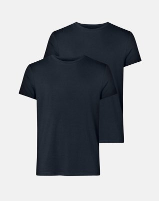 T-shirt 2-pak, 100% Økologisk bomuld, Navy