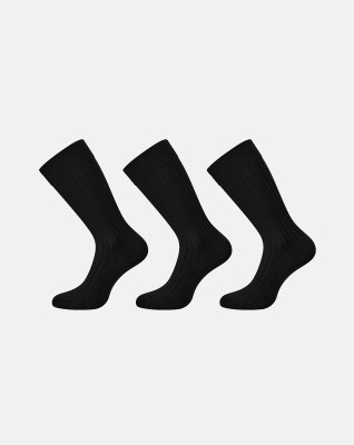 Strømper 3-pak | Bambusviskose | Sort -Egtved
