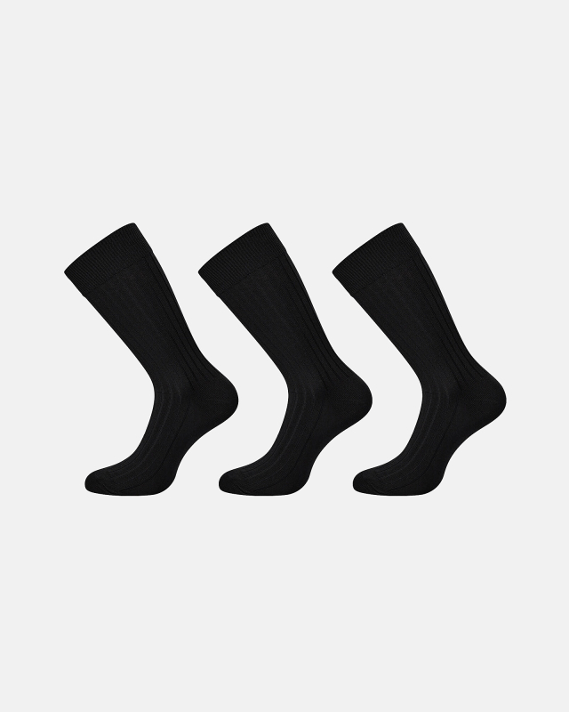 Strømper 3-pak | Bambusviskose | Sort