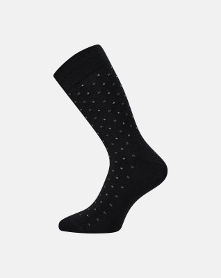 Strømper "twin no elastic" | Uld/Bomuld | Sort -Egtved