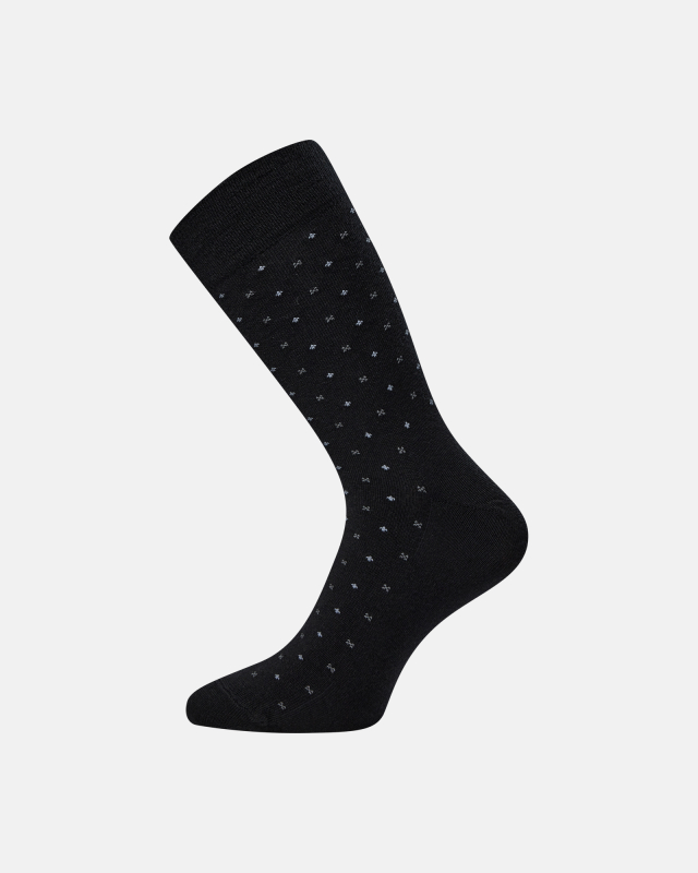 Strømper "twin no elastic" | Uld/Bomuld | Sort