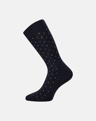 Strømper "twin no elastic" | Uld/Bomuld | Navy -Egtved