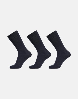 Strømper 3-pak | Bomuld | Navy -Egtved