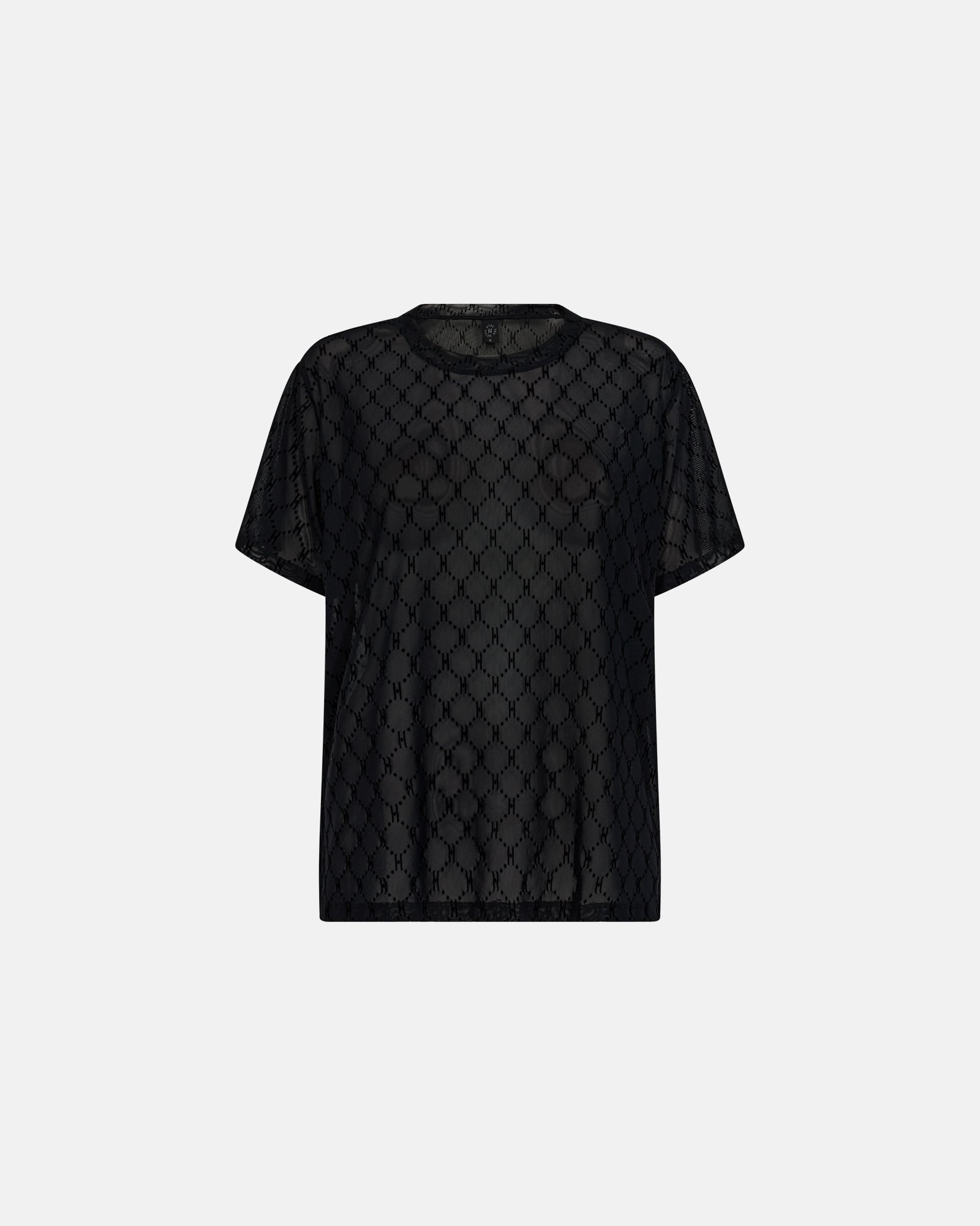 Oversize t-shirt "Mesh" | Polyamid | Sort -Hype the Detail Oversize t-shirt "Mesh" | Polyamid | Sort -Hype the Detail