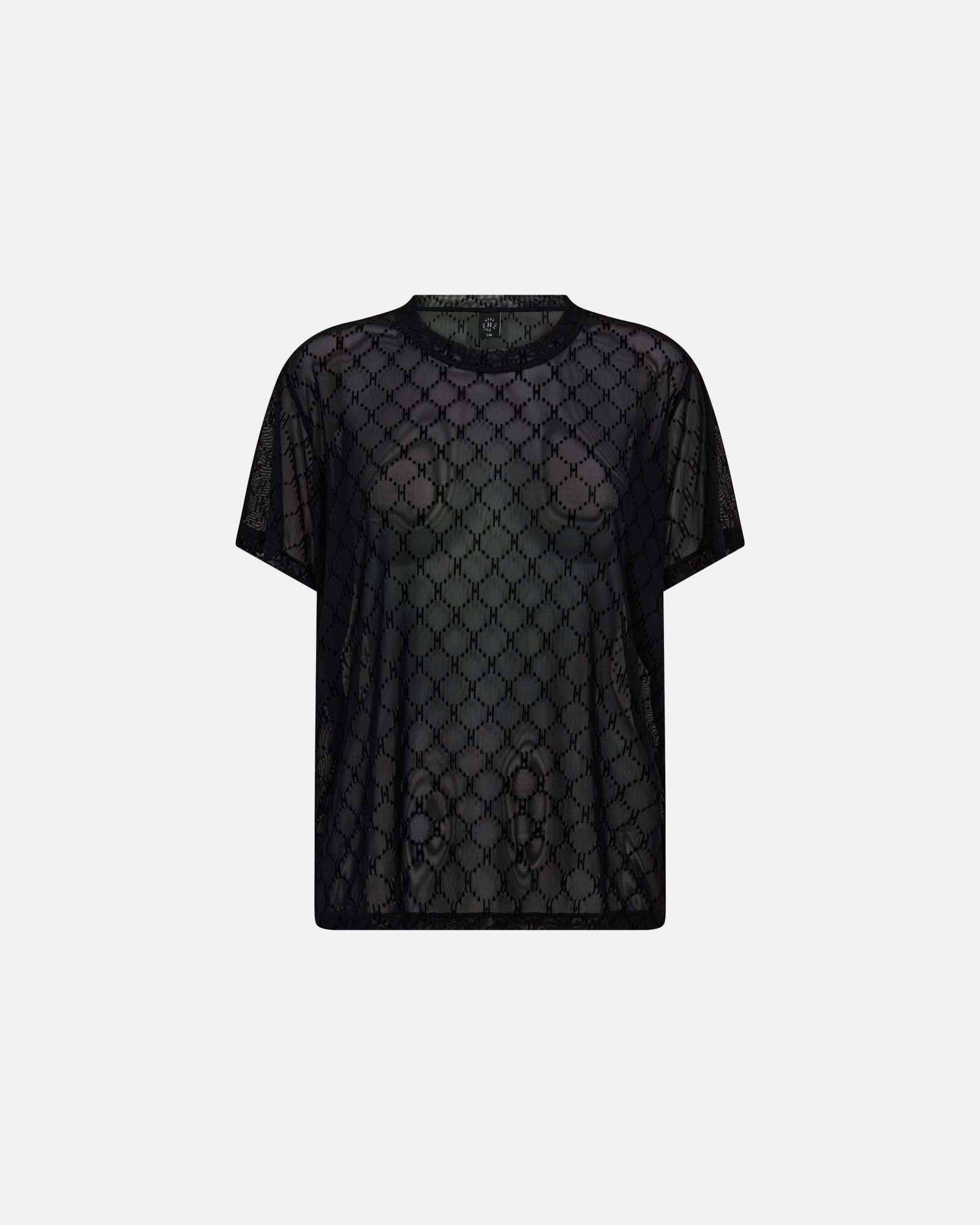 Oversize t-shirt "Mesh" | Polyamid | Sort -Hype the Detail Oversize t-shirt "Mesh" | Polyamid | Sort -Hype the Detail