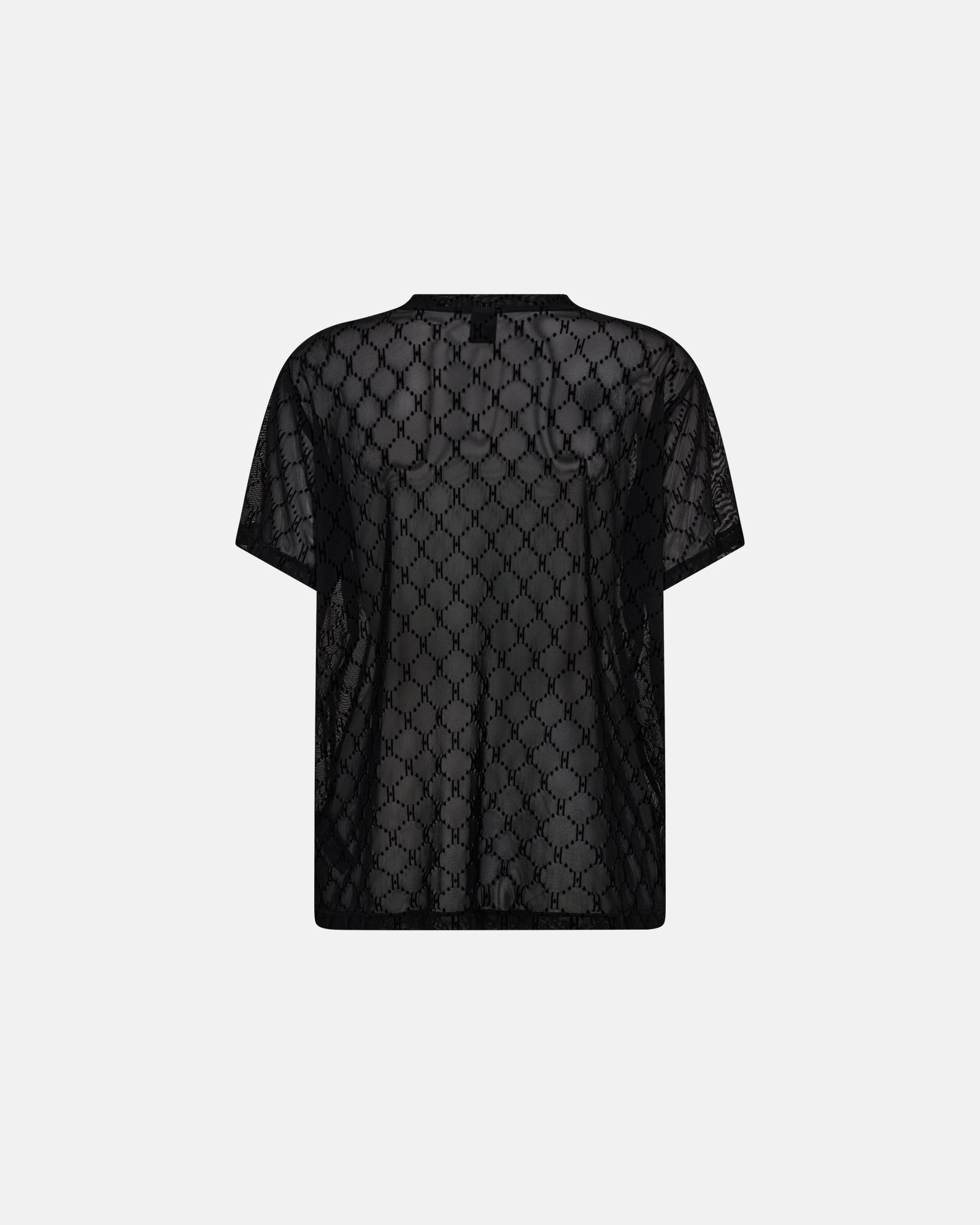 Oversize t-shirt "Mesh" | Polyamid | Sort -Hype the Detail Oversize t-shirt "Mesh" | Polyamid | Sort -Hype the Detail