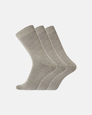 Sokker "no elastic / twin" 3-pak | Uld | Beige -Dovre