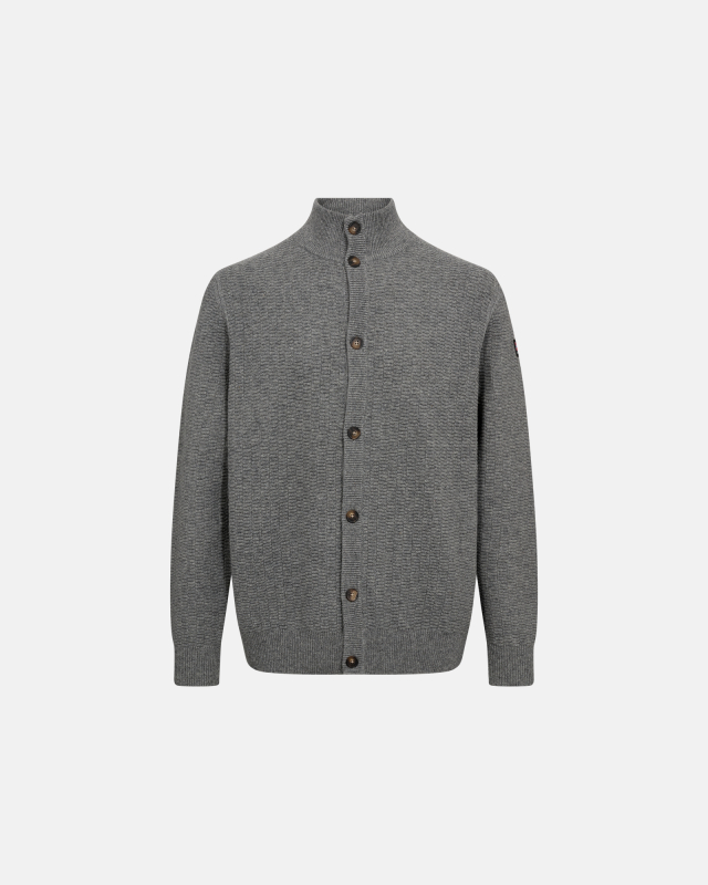 Strik Cardigan | Uld | Lys Grå Melange