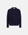 Strik cardigan 'dean' | Uld | Navy -Resteröds