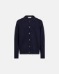 Strik cardigan 'dean' | Uld | Navy - Resteröds