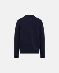 Strik cardigan 'dean' | Uld | Navy -Resteröds