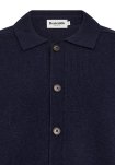 Strik cardigan 'dean' | Uld | Navy -Resteröds