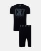 Pyjamas m. shorts | 100% bomuld | Sort - CR7