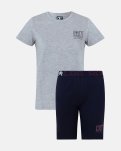 Pyjamas m. shorts "Kids" | 100% bomuld | Grå-Sort -CR7