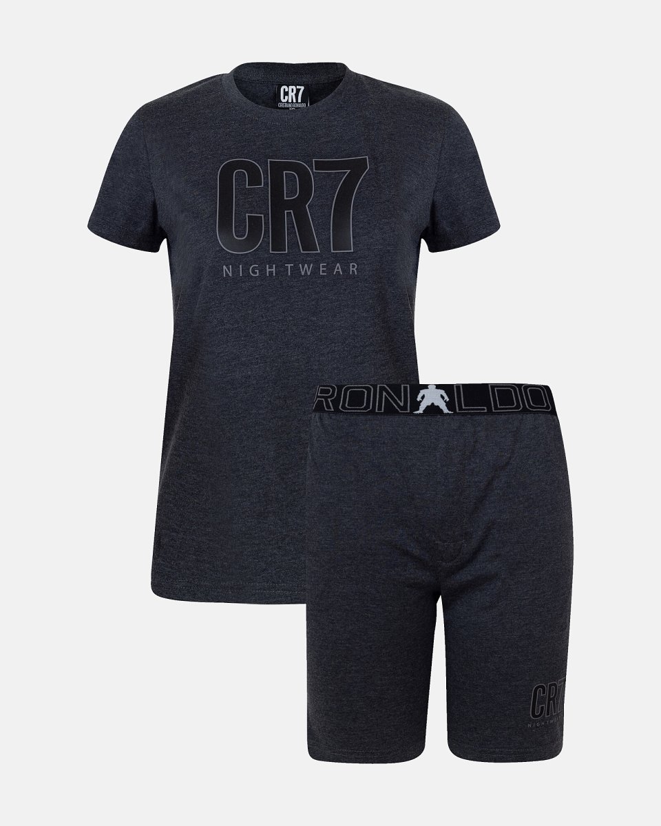 CR7 Pyjamas m. shorts "Kids" | 100% bomuld | Grå - 4