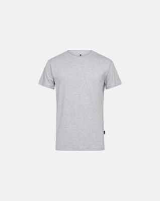 T-shirt O-neck, Bambusviskose, Lys grå melange