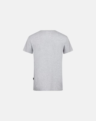 T-shirt O-neck, Bambusviskose, Lys grå melange