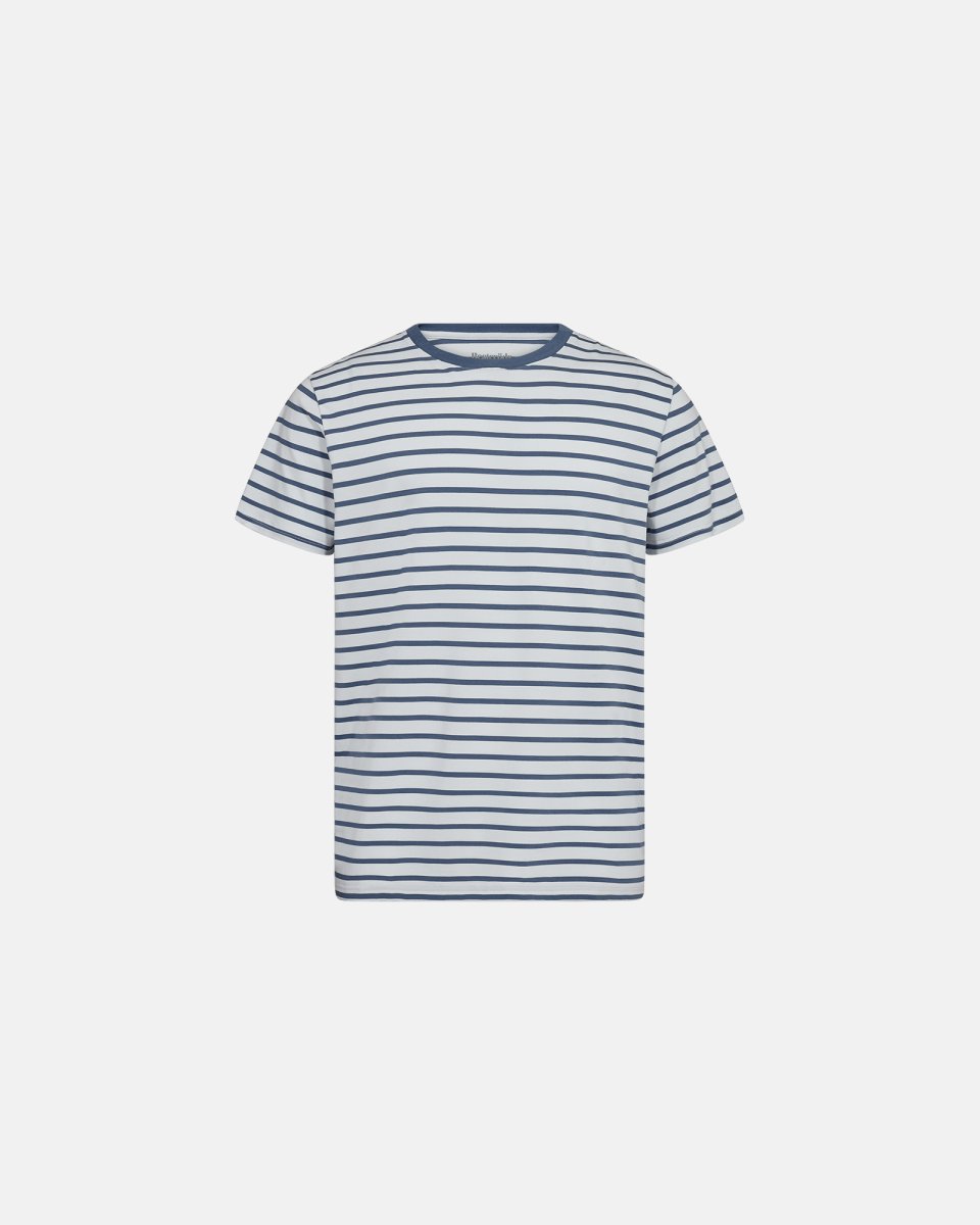 Resteröds T-shirt | Bambusviskose | Blå stribet - M